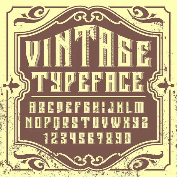 Vintage alphabet fuente — Vector de stock