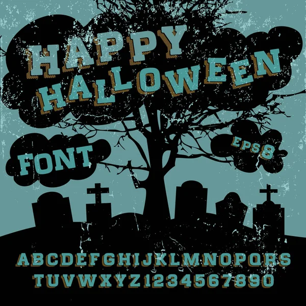 Tipo de letra Feliz Halloween , — Vector de stock