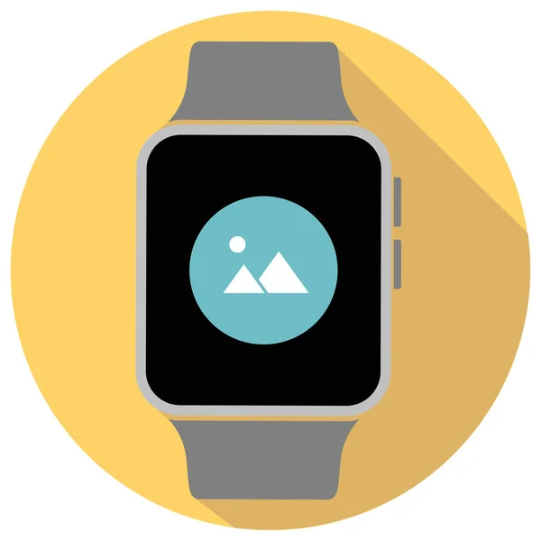 Reloj inteligente con icono en la pantalla — Vector de stock