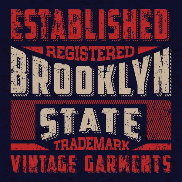 Vintage College Tee Print Design — Stockvektor