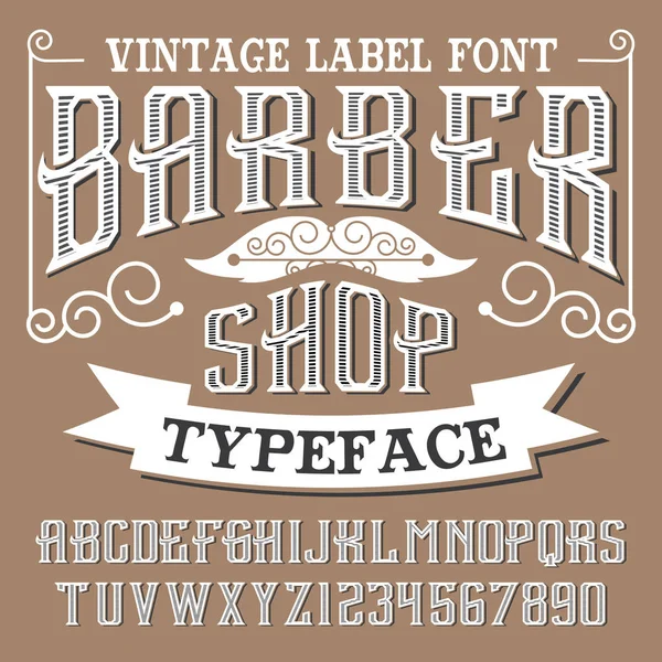 Handgemaakte vintage lettertype. — Stockvector