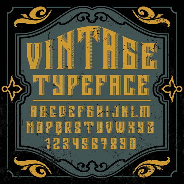 Vintage font type — Stock Vector