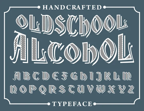 Vintage αλκοόλ γραμματοσειρά — Διανυσματικό Αρχείο