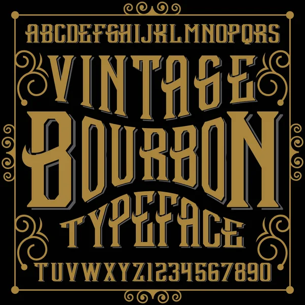 Vintage font type — Stock Vector