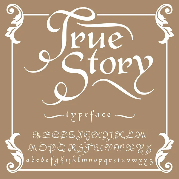 True Story - typeface — Stock Vector