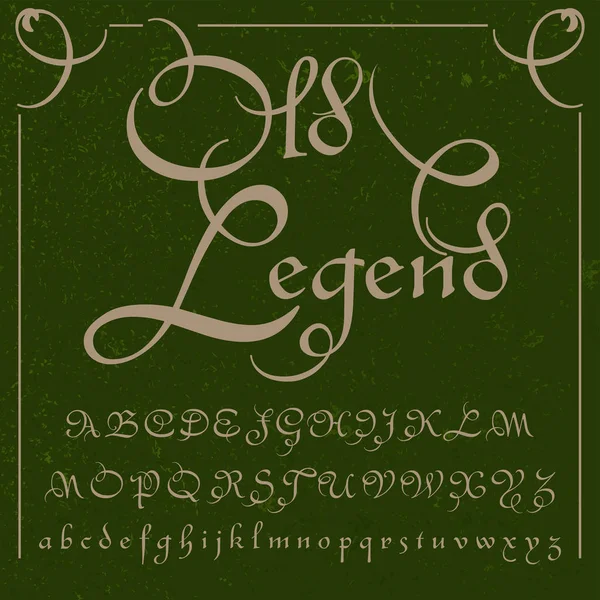 Old Legend - fuente artesanal — Vector de stock