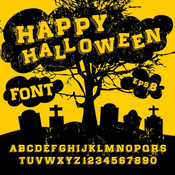 Tipo de letra Feliz Halloween — Archivo Imágenes Vectoriales