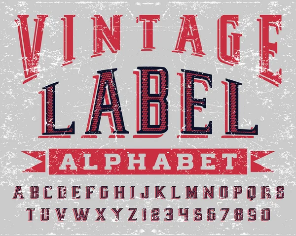 Fonte alphabet vintage — Image vectorielle