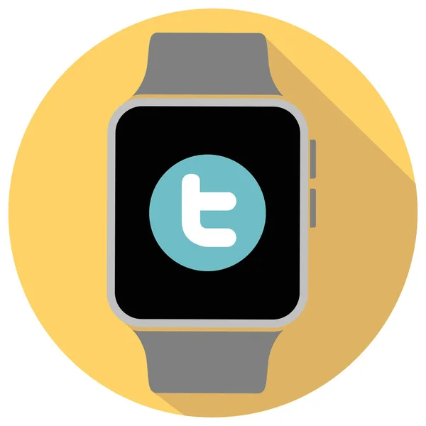 Relógio inteligente com ícone na tela — Vetor de Stock
