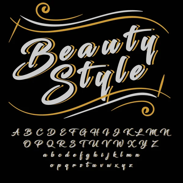 Beauty style typeface — Stock Vector