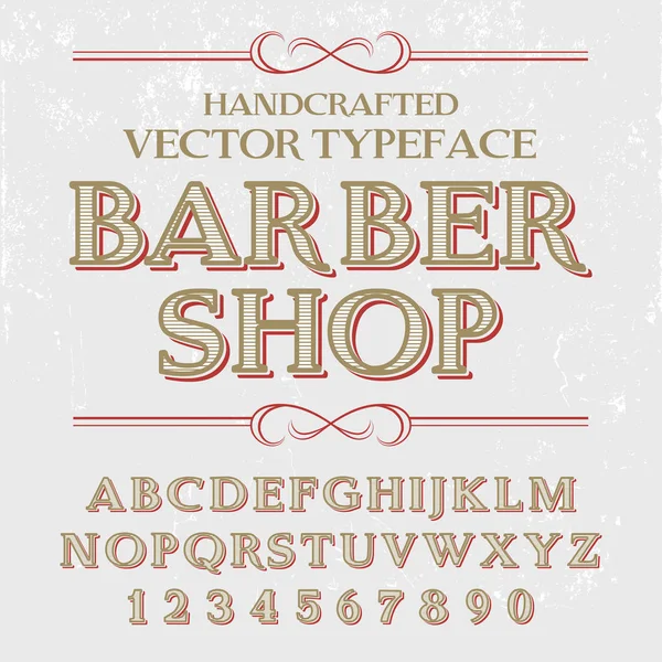 Tienda de peluquería vintage artesanal Font — Archivo Imágenes Vectoriales