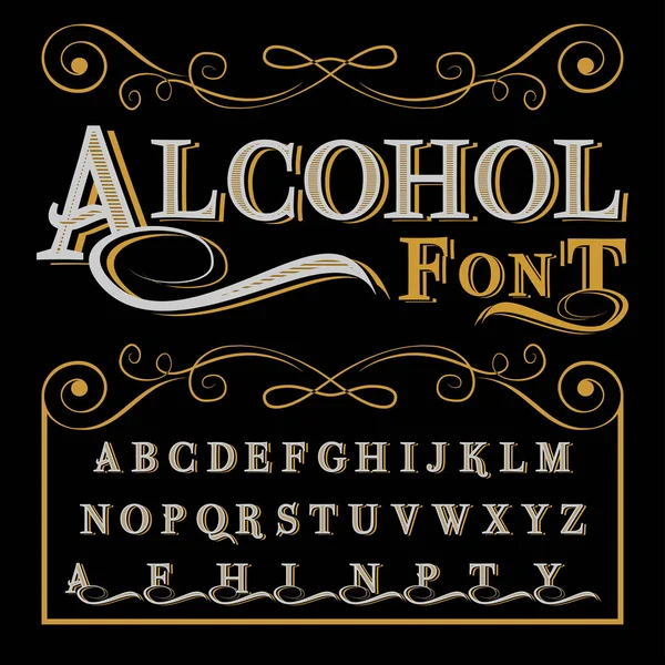 Type d'alcool vintage — Image vectorielle