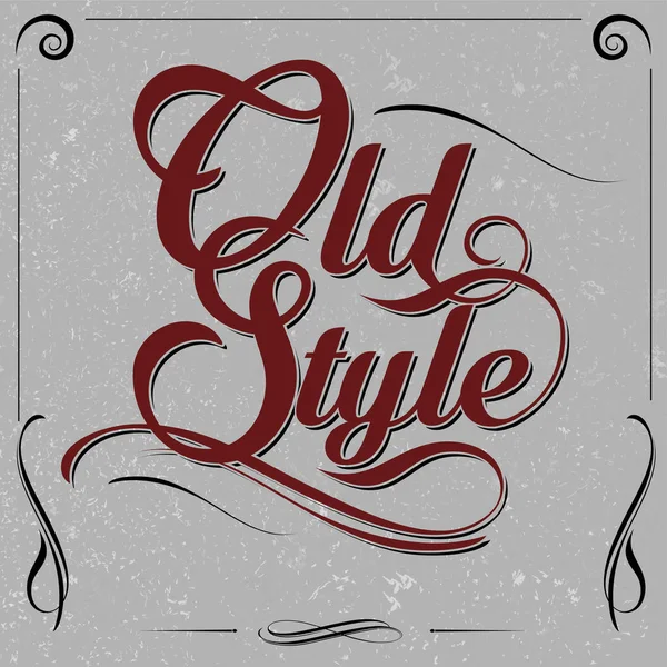 Tarjeta tipográfica Vintage Old Style — Vector de stock