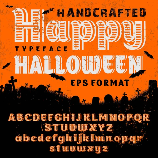 Happy Halloween lettertype — Stockvector