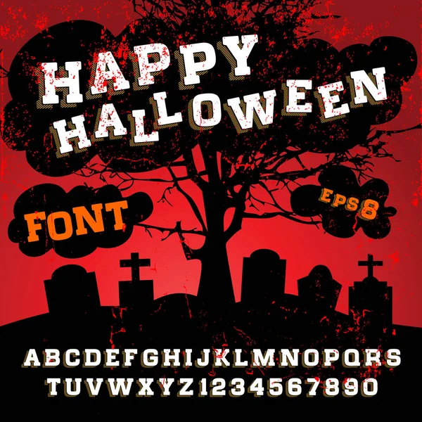 Happy Halloween fuente — Archivo Imágenes Vectoriales