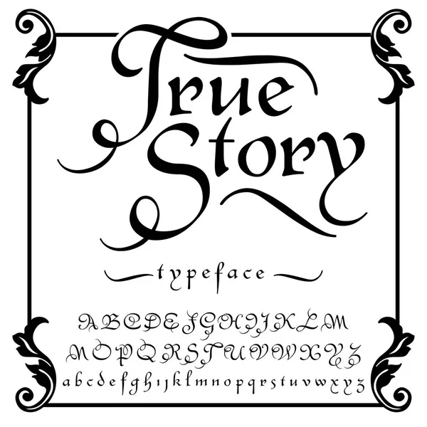 True Story - lettertype — Stockvector