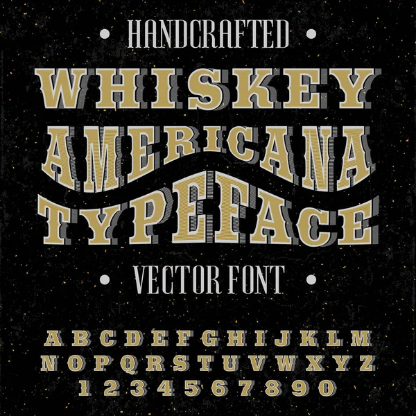 Handcrafted font for alcohol drinks — Stock Vector