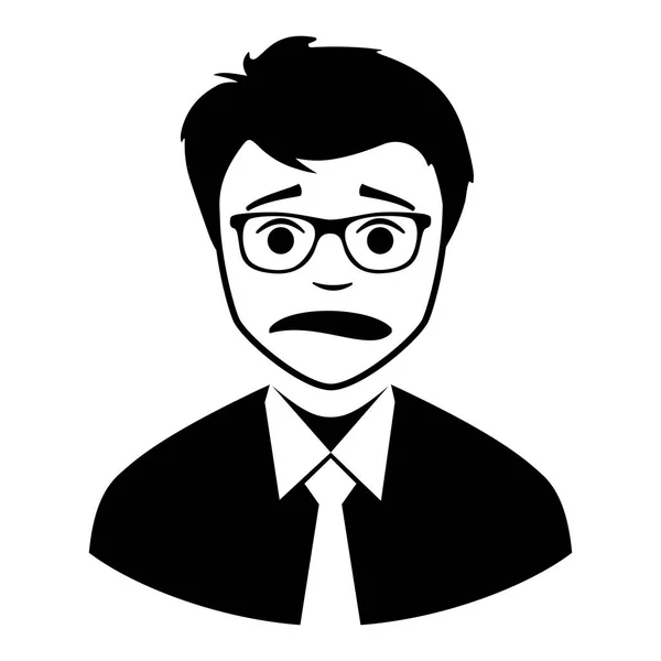 Avatar con expresión facial — Vector de stock