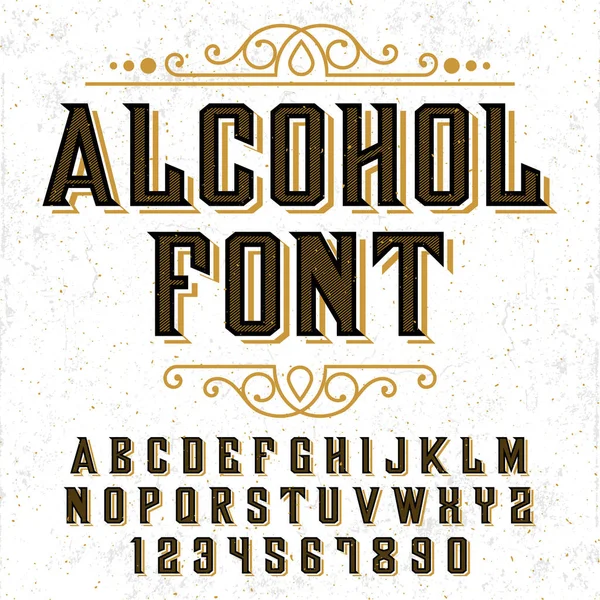 Handgemaakte lettertype voor alcohol drankjes — Stockvector