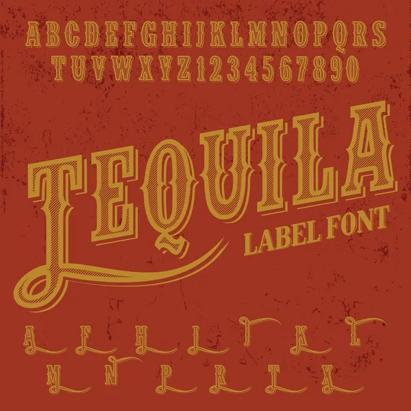 Ручной шрифт для алкоголя — стоковый вектор