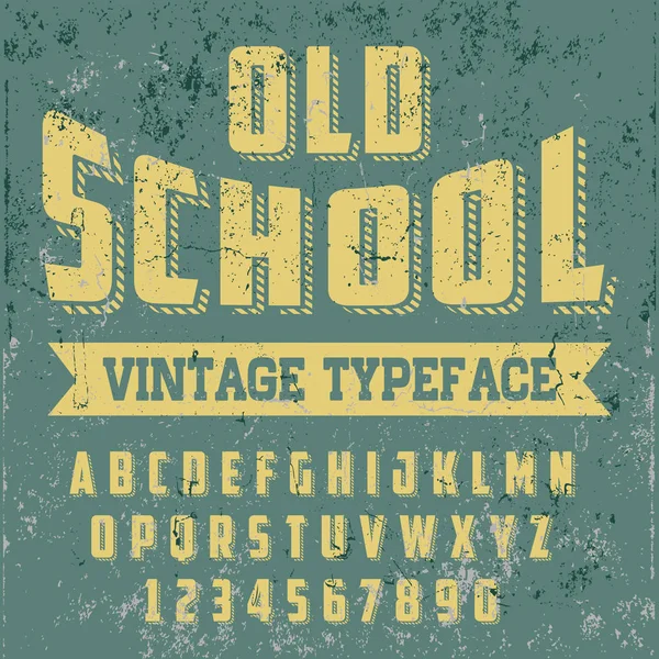 Tipo de letra vintage - Old School — Vetor de Stock