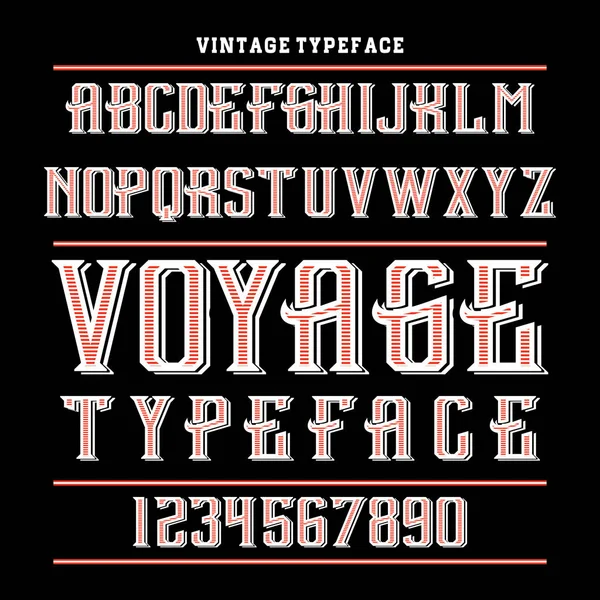 Vintage font type — Stock Vector
