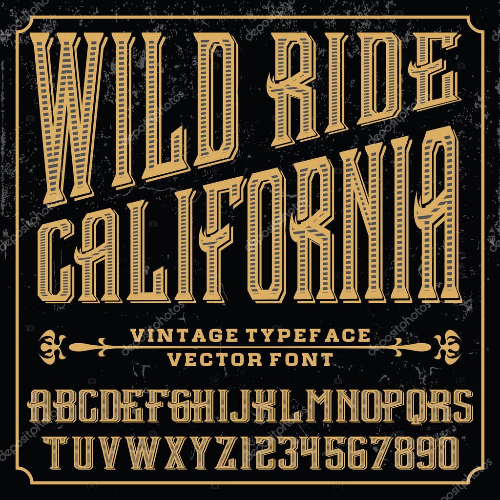Download Vintage font type — Stock Vector © bowxwod #135131574