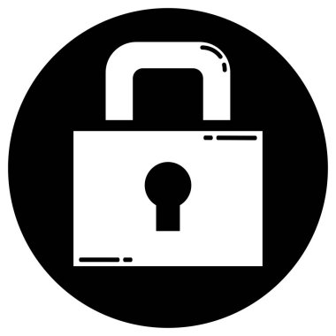 Kapalı asma kilit simgesi