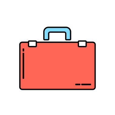 Evrak Çantası Düz Simgesi