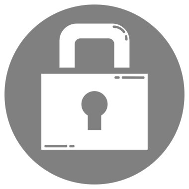 Kapalı asma kilit simgesi