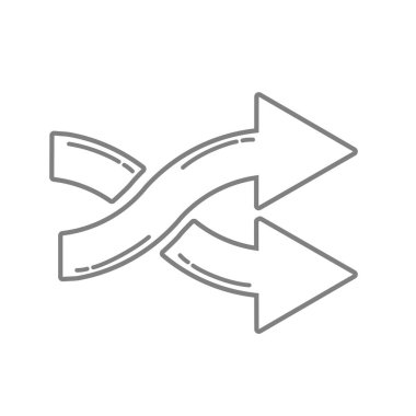 Üst üste gelen ok simgesi