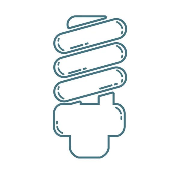 Icono de bombilla de ahorro de energía — Vector de stock