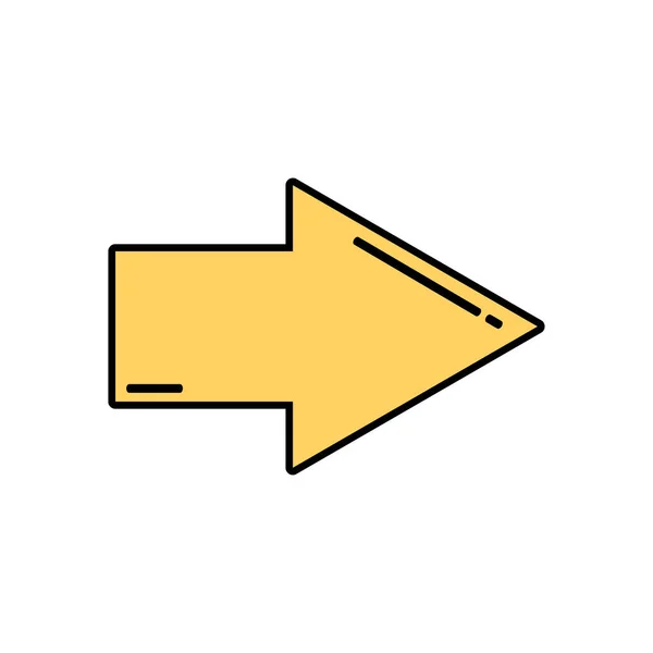 Symbole flèche droite — Image vectorielle