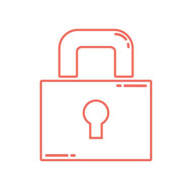 Kapalı asma kilit simgesi