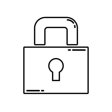 Kapalı asma kilit simgesi