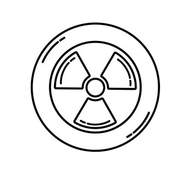 Radiation hazard icon clipart