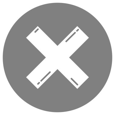 Çapraz simgesini iptal