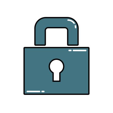 Kapalı asma kilit simgesi