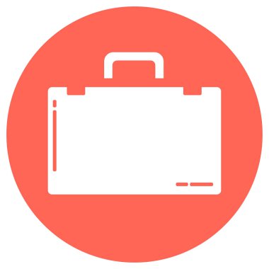 Evrak Çantası Düz Simgesi