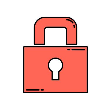 Kapalı asma kilit simgesi