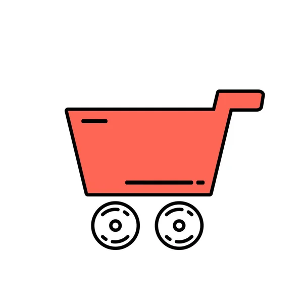 Ikona řádku nákupního košíku — Stockový vektor