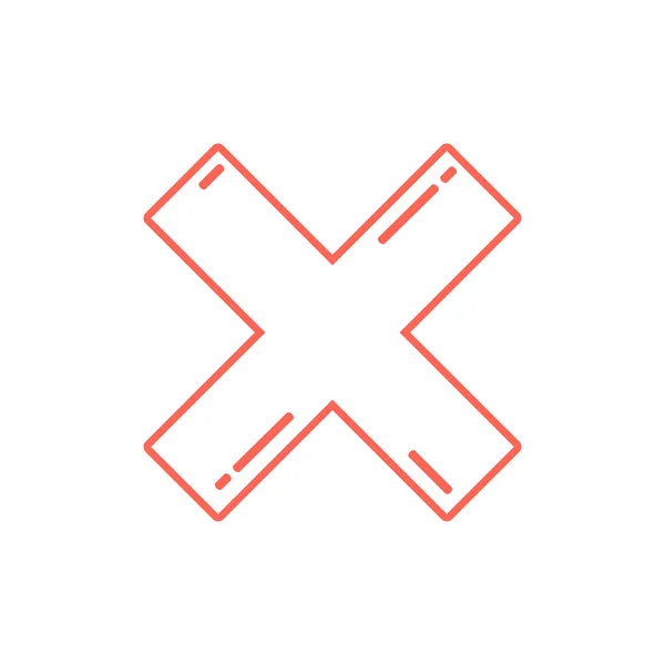 Cross pictogram annuleren — Stockvector