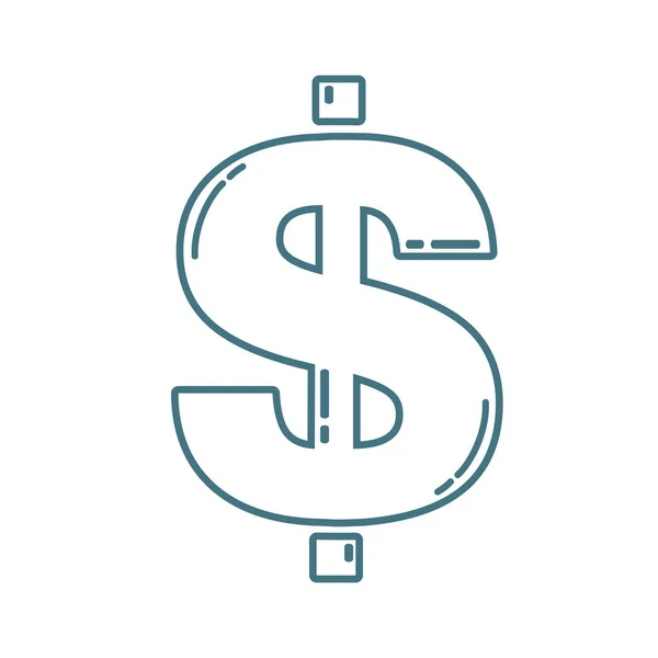 Dollarteken pictogram — Stockvector