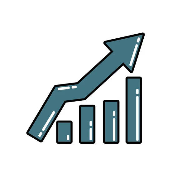Üzleti ábra ikon — Stock Vector