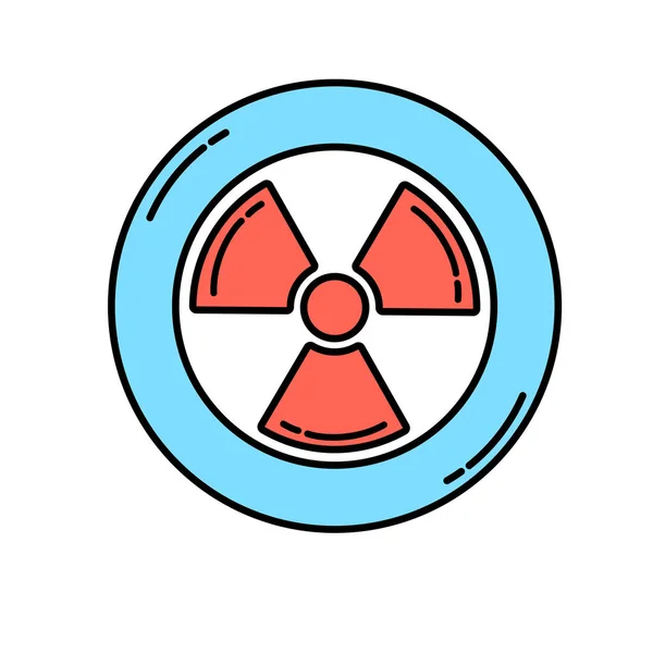 Icono de peligro de radiación — Vector de stock