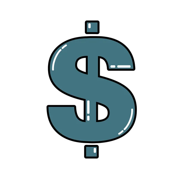 Dollarteken pictogram — Stockvector