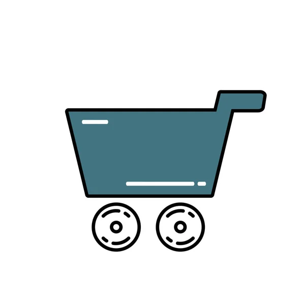 Ikona řádku nákupního košíku — Stockový vektor