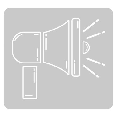 Megafon düz simgesi