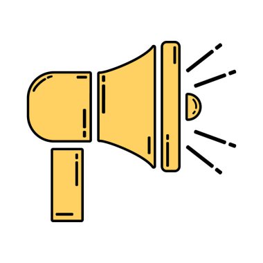 Megafon düz simgesi