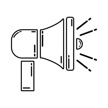 Megafon düz simgesi